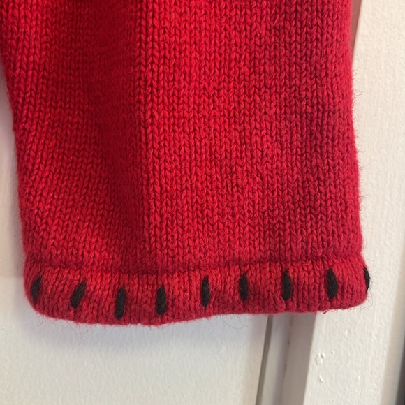 Christmas sweater button cardigan beaded sequins embroidered trees - Picture 9 of 12